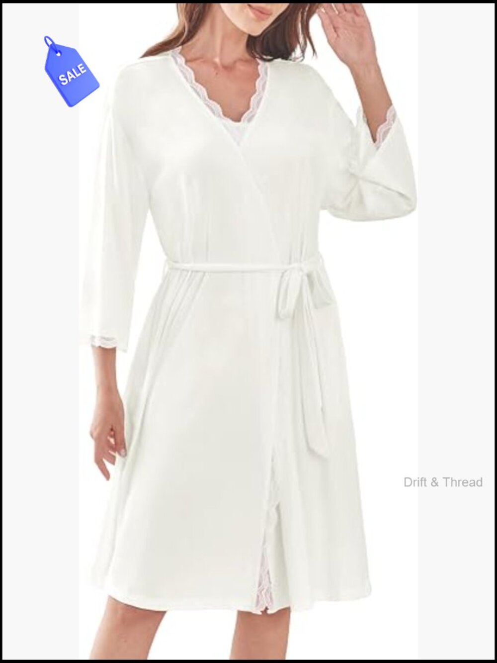 Women's Rayon Spandex Kimono Robe with Pockets